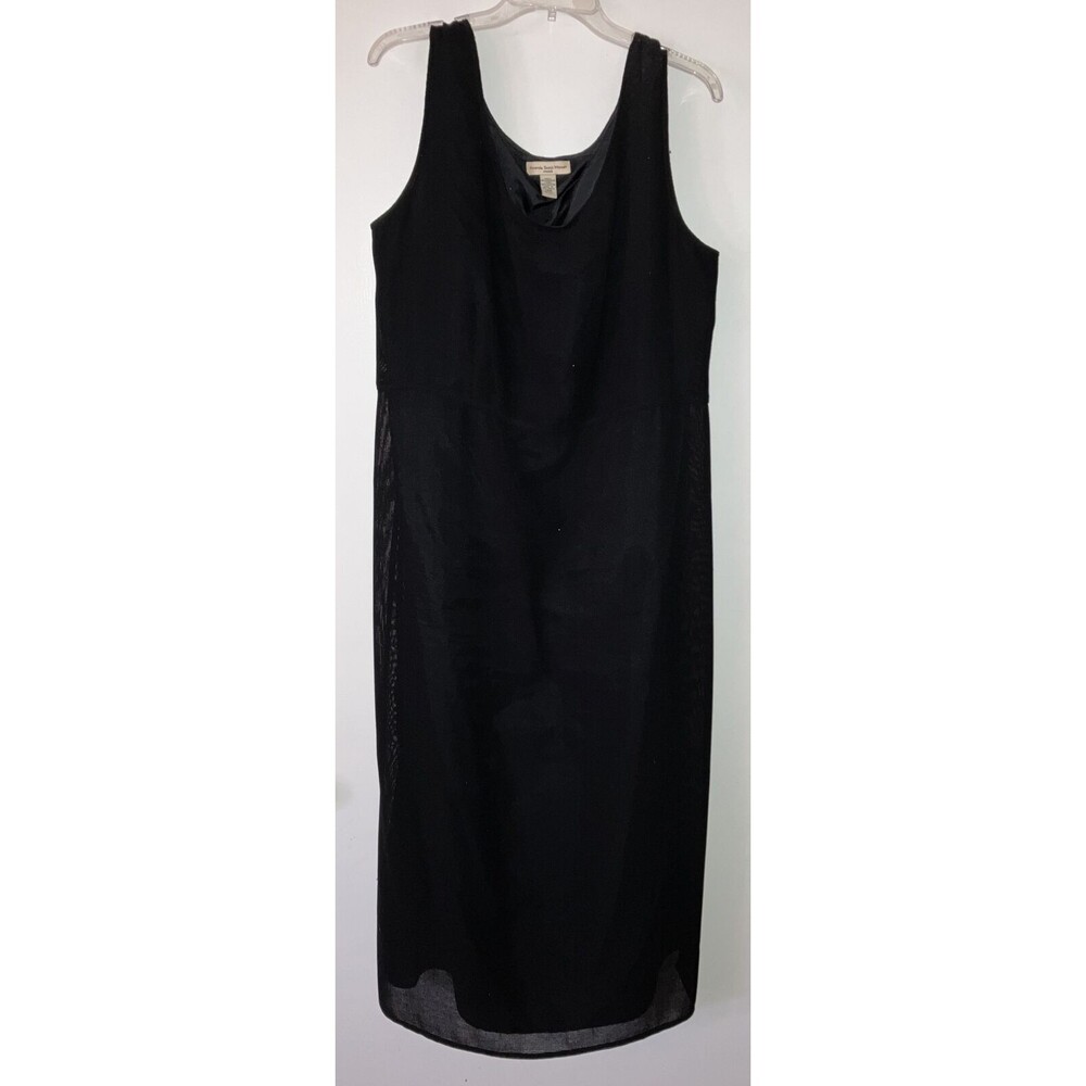 VTG Amanda Smith Sleeveless Black Dress Women Plus Size 18W Lined Maxi Length